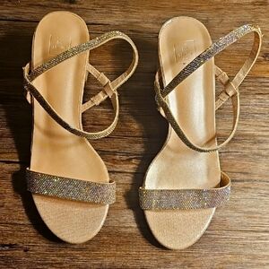 Womens DB Studio Elegant Glitzy Strappy Sandal Heels Sz 7